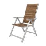 silla plegable de madera y aluminio con respaldo alto lidl