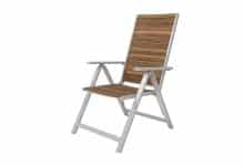 silla plegable de madera y aluminio con respaldo alto lidl