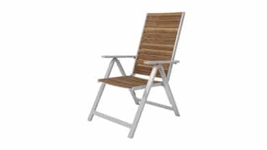 silla plegable de madera y aluminio con respaldo alto lidl