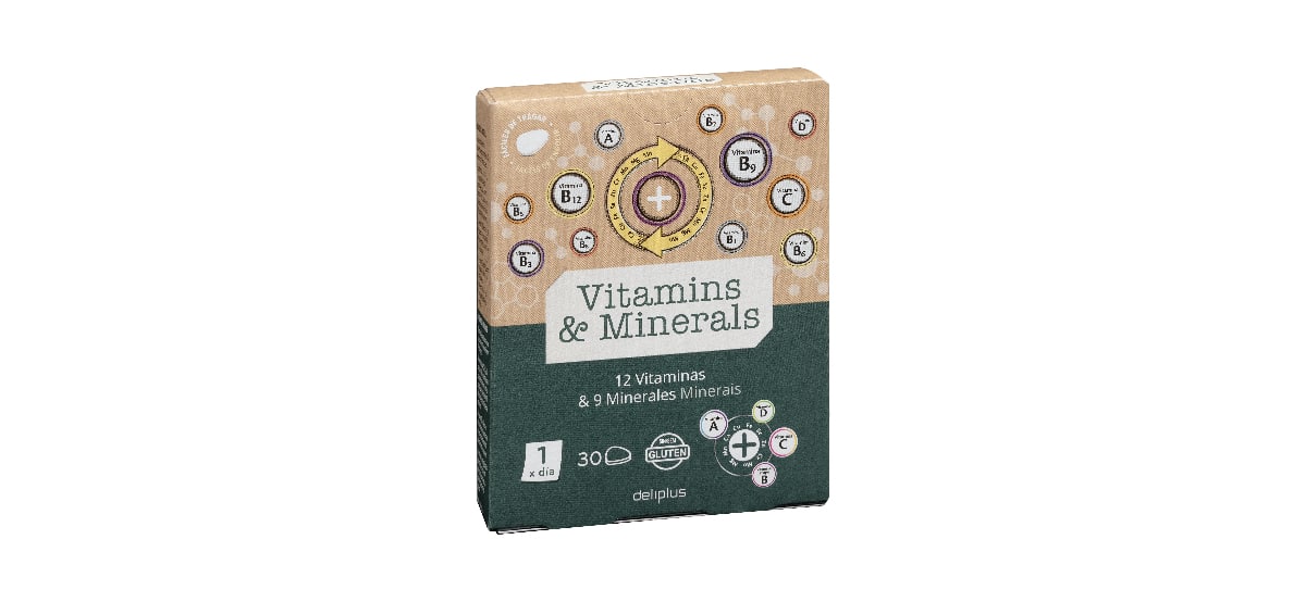 Comprimidos vitaminas y minerales Deliplus en Mercadona