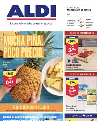 Catálogo ALDI del 18 al 24 agosto
