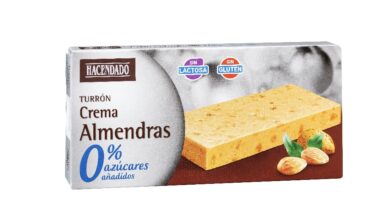 turron blanco con crema de almendras 0 azucares anadidos en mercadona hacendado