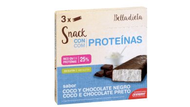 Snack con proteínas sabor coco y chocolate negro de Mercadona snack de proteinas con sabor a coco y chocolate negro Enervit Belladieta en mercadona