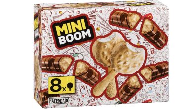 helado mini boom cobertura blanda avellana y galleta hacendado