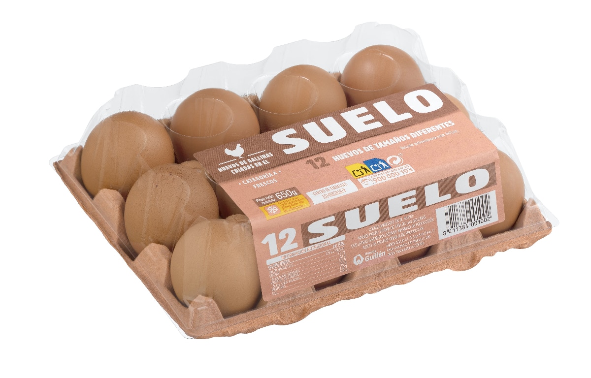 Huevos de gallinas criadas en el suelo en Mercadona