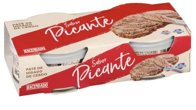 Paté de cerdo sabor picante marca Hacendado en Mercadona pate de cerdo picante hacendado en mercadona