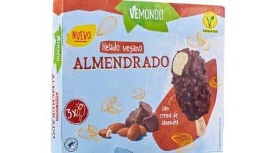 Bombón vegano (Caramelo, coco o almendrado) en Lidl helado vegano vemondo lidl
