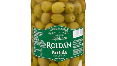 Aceitunas hojiblanca Roldán partida con hueso Aceitunas hojiblanca Roldán partida con hueso