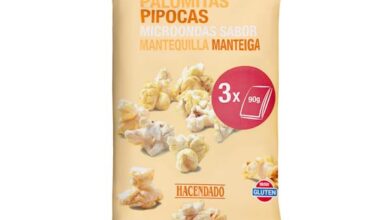 Palomitas de maíz sabor mantequilla Hacendado para microondas