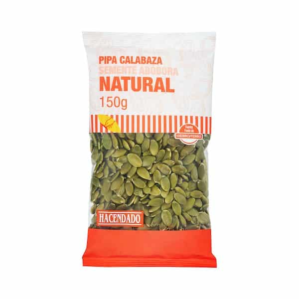 Pipas calabaza natural Hacendado peladas