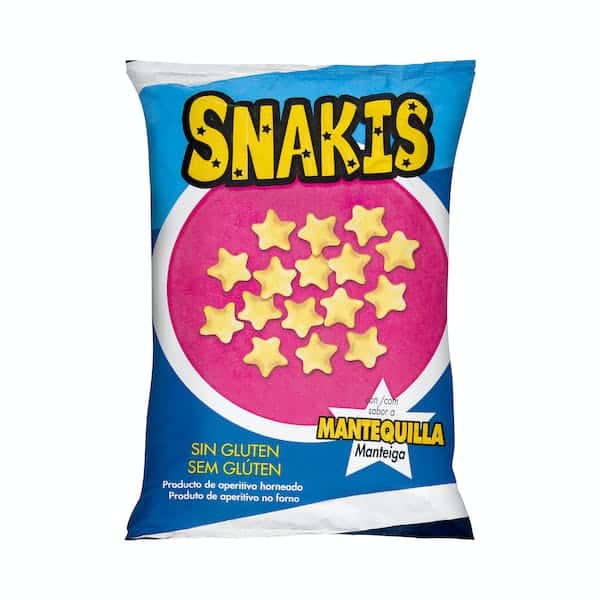 Snack de maíz sabor mantequilla Snakis